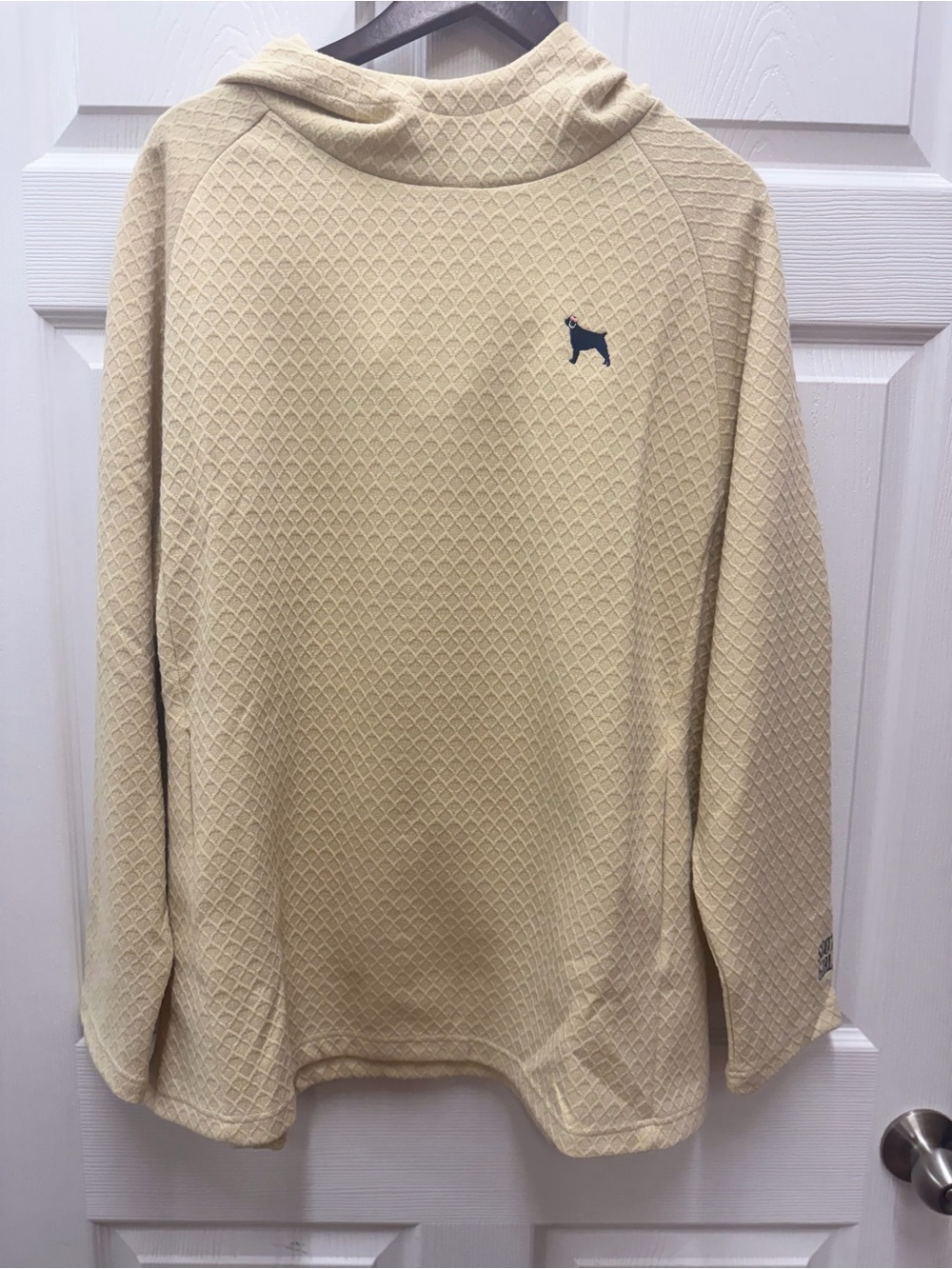Souther Girl Prep Women's Cream Quilted Hooded Pullover XL